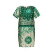 Bandana Print Jurk Korte Mouw Relaxte Pasvorm Roberto Cavalli , Green ...