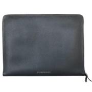 Pre-owned Leather clutches Burberry Vintage , Black , Dames