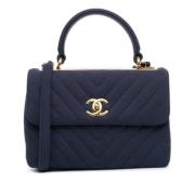 Pre-owned Cotton chanel-bags Chanel Vintage , Blue , Dames