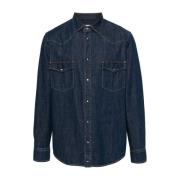 Denim Katoenen Overhemd Blauw Mannen Jacob Cohën , Blue , Heren