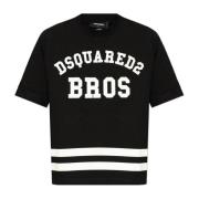 T-shirt met logo Dsquared2 , Black , Heren