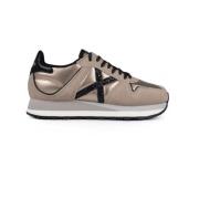 Glanzende Nude Sneakers Munich , Beige , Heren