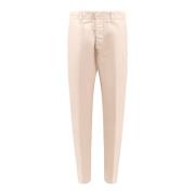 Katoenen broek met leren logopatch Tom Ford , Beige , Heren