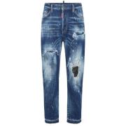 Klassieke Denim Jeans Dsquared2 , Blue , Heren