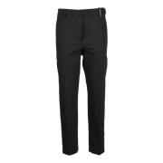 Katoen Elastaan Pantalone Brunello Cucinelli , Black , Dames