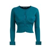 Blauwe Sweater met knoopsluiting Mar De Margaritas , Blue , Dames