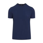 Blauw Oltremarine T-shirt Giorgio Armani , Blue , Heren