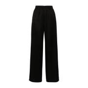 Hoge Taille Wijde Pijp Zwarte Broek Forte Forte , Black , Dames