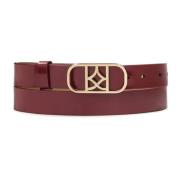 Gelakt wijnrood riem Kazar , Brown , Dames