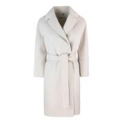 Oversized wollen jas met riem Max Mara Studio , Beige , Dames