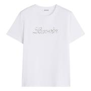 Geborduurd Script Logo T-shirt Lanvin , White , Dames