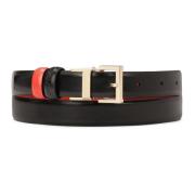 Zwart en rood dubbelzijdige jurkriem Kazar , Black , Dames