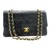 Pre-owned Leather chanel-bags Chanel Vintage , Black , Dames