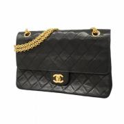 Pre-owned Leather chanel-bags Chanel Vintage , Black , Dames