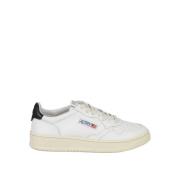 Witte Leren Sneaker met Zijlogo Autry , White , Heren