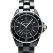 Pre-owned Stainless Steel watches Chanel Vintage , Black , Heren