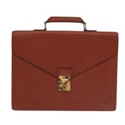 Pre-owned Leather briefcases Louis Vuitton Vintage , Brown , Dames