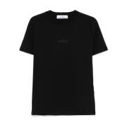 Zwarte T-shirt voor Mannen Stijlvol Stone Island , Black , Heren