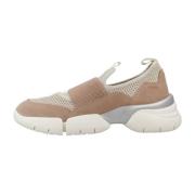 Stijlvolle Sneakers voor Mannen en Vrouwen Geox , Beige , Dames