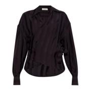 Gestreepte blouse Golden Goose , Purple , Dames