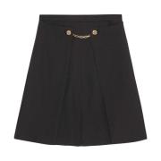 Zwarte Rok Verhoog Stijl Luxueus Gevoel Ganni , Black , Dames