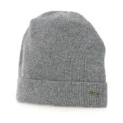 Wol Kasjmier Beanie, Grijze Kleur, Mini Logo Kaos , Gray , Dames