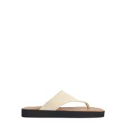 Leren Flip-Flops Marisol By Herenne Birger , Beige , Dames