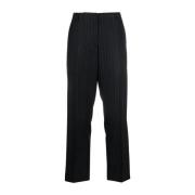 Grijze wollen broek met rechte pijpen Dries Van Noten , Gray , Dames