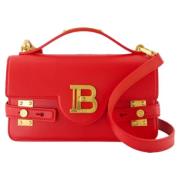 Leather handbags Balmain , Red , Dames