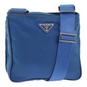 Pre-owned Nylon shoulder-bags Prada Vintage , Blue , Dames