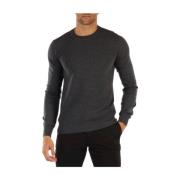 Crew Neck Sweater Trussardi , Gray , Heren