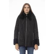 Omkeerbare hoodie met ritssluiting Baldinini , Black , Dames