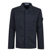 Stijlvolle Overshirt voor Mannen Stone Island , Blue , Heren