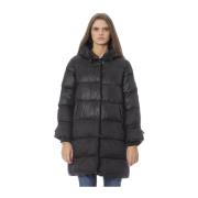 Lange Pufferjas met Externe Zakken Baldinini , Black , Dames