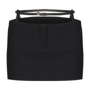 Zwarte rok met kraaltjes The Attico , Black , Dames