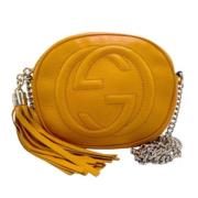 Pre-owned Leather shoulder-bags Gucci Vintage , Orange , Dames