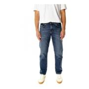 Mid Waist Tapered Fit Jeans Lee , Blue , Heren