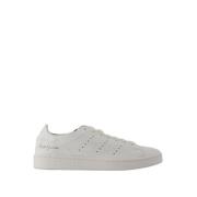 Witte Leren Sneakers - Ronde Neus Y-3 , White , Heren