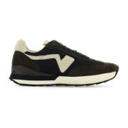 Kleurrijke Stof en Suède Trainer Sneakers visvim , Black , Heren