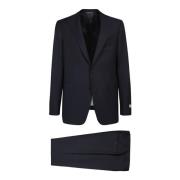 Blauw Wollen Pak Moderne Stijl Canali , Blue , Heren