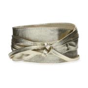 Metallic Gouden Taille Riem Lily Notre-v , Yellow , Unisex