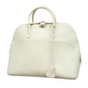 Pre-owned Leather handbags Hermès Vintage , White , Dames