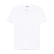 Rode Gebreide T-shirt met Embleem Comme des Garçons Play , White , Her...