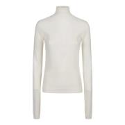 Stijlvolle Turtle Neck Sweater Fabiana Filippi , White , Dames