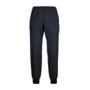 Zwarte Silk Tec Broek Aw24 Prada , Black , Heren