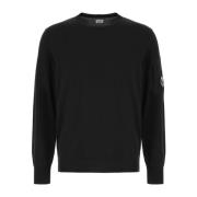 Katoenen Crewneck Sweater C.p. Company , Black , Heren