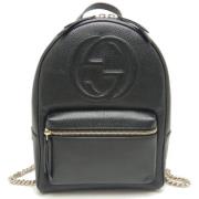 Pre-owned Leather backpacks Gucci Vintage , Black , Dames