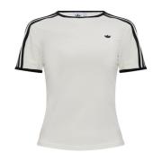 T-shirt met logo Adidas Originals , White , Dames