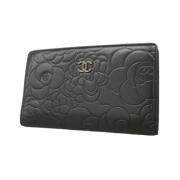 Pre-owned Leather wallets Chanel Vintage , Black , Dames