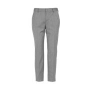 Grijze Wolmix Slim Fit Broek PT Torino , Gray , Dames